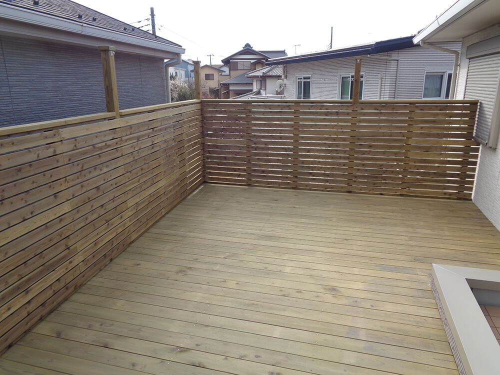 バルコニーウッドデッキ バルコニーウッドデッキ