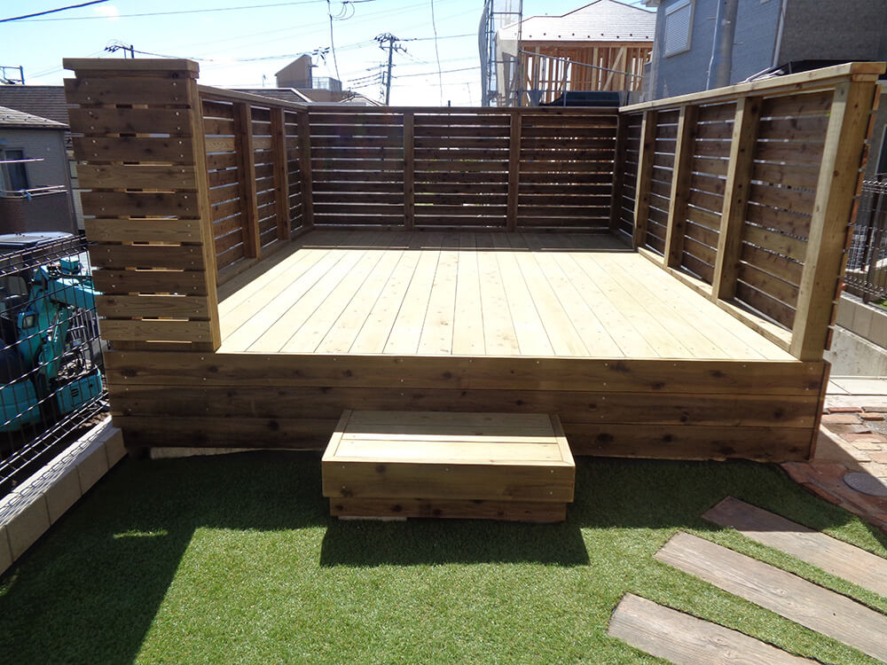 車庫上ウッドデッキ 車庫上ウッドデッキ